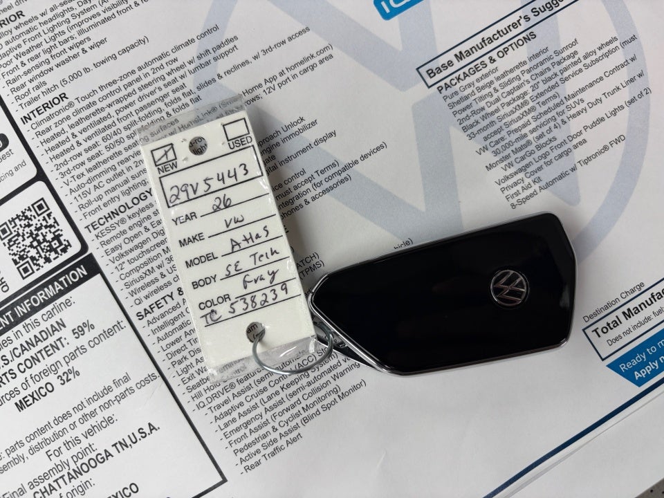 2026 Volkswagen Atlas SE with Technology