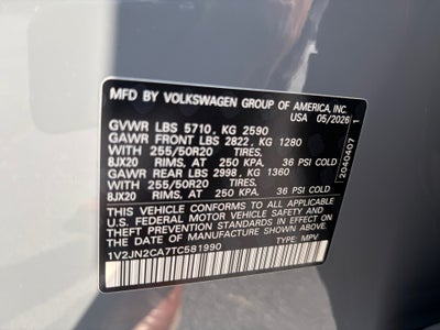 2026 Volkswagen Atlas 2.0T SE w/Technology