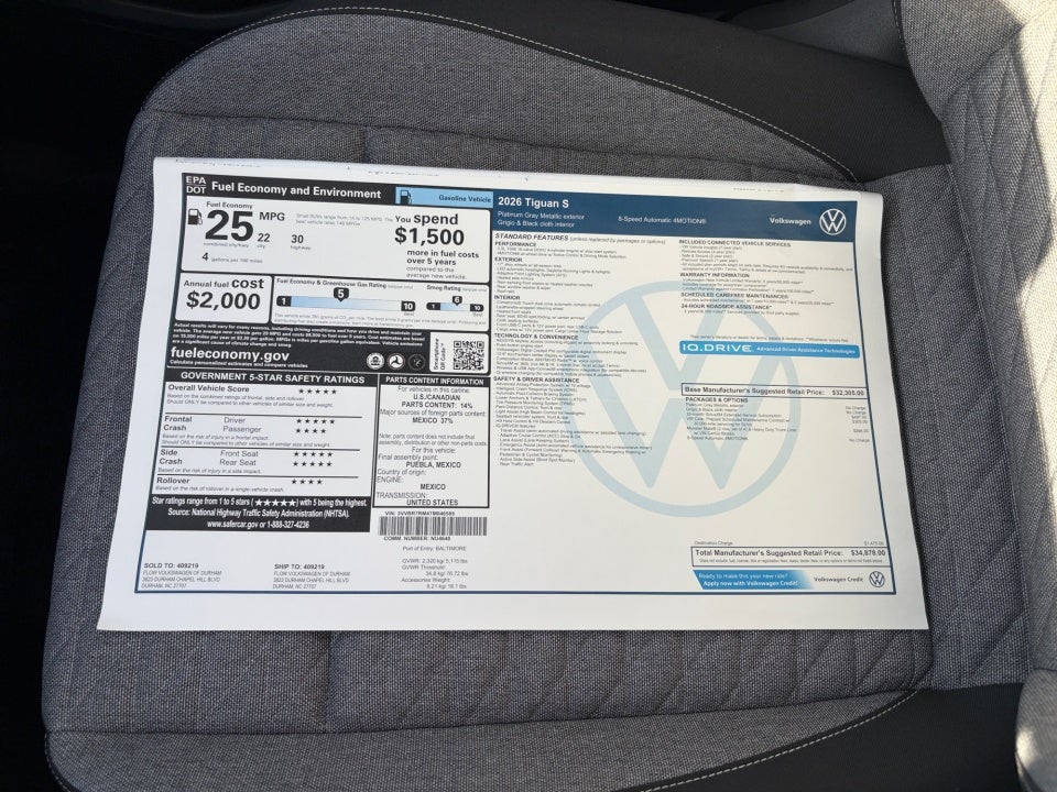 2026 Volkswagen Tiguan S