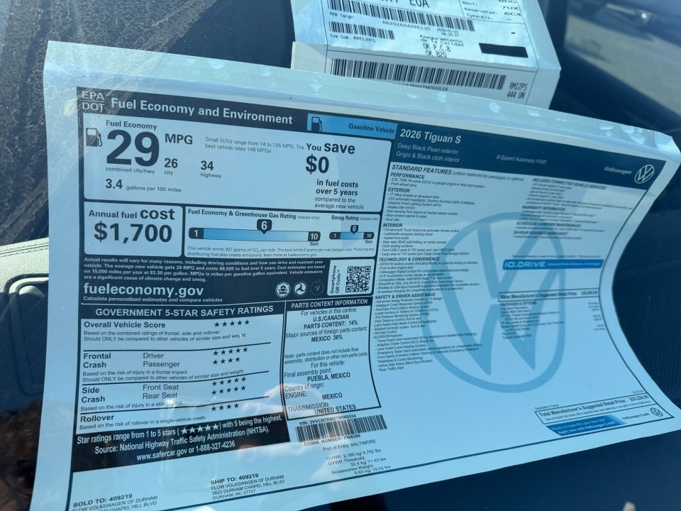 2026 Volkswagen Tiguan S