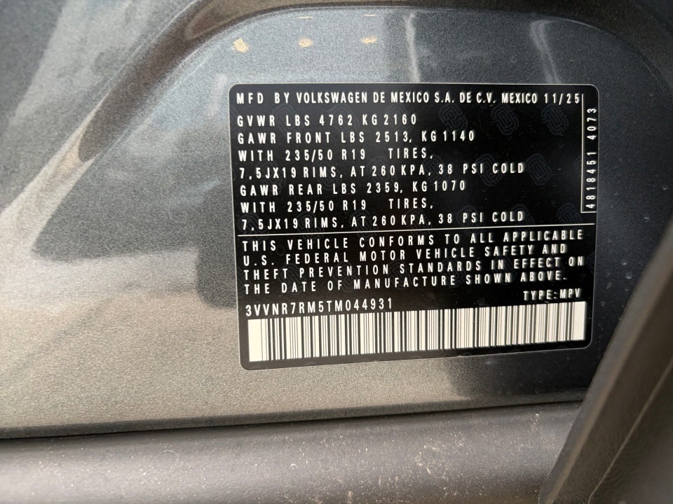 2026 Volkswagen Tiguan SE