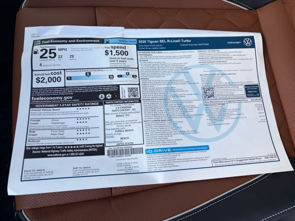 2026 Volkswagen Tiguan SEL R-Line Turbo