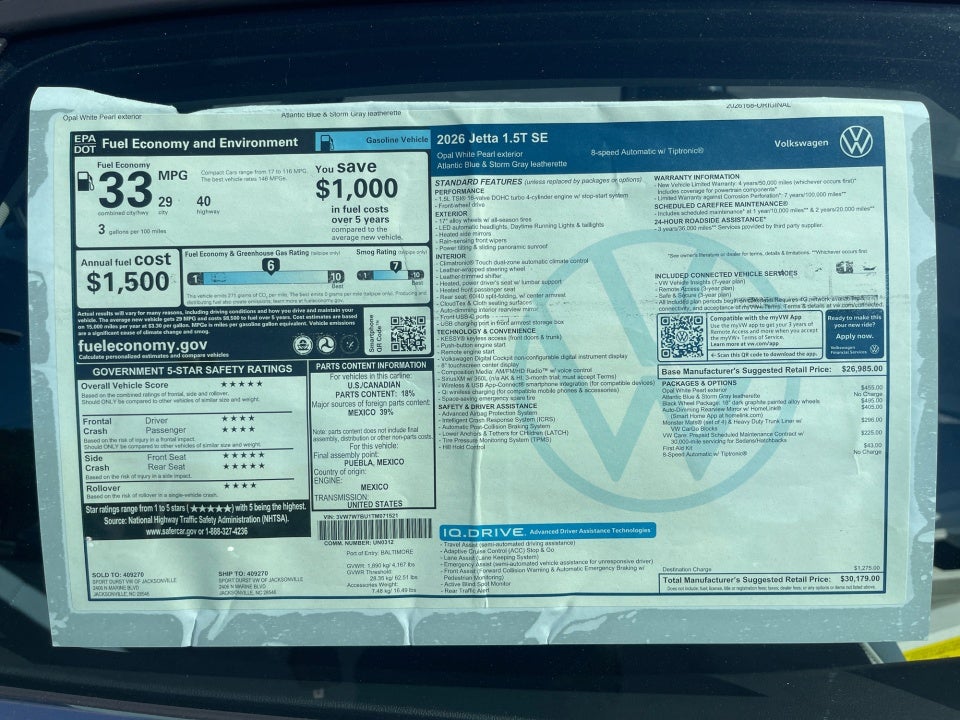 2026 Volkswagen Jetta SE