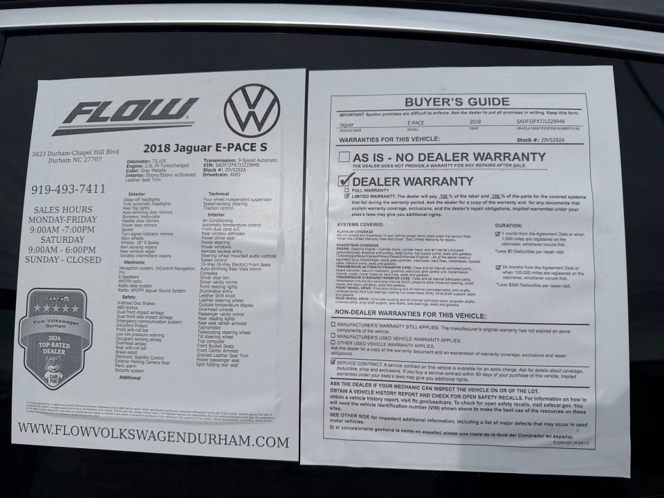 2018 Jaguar E-PACE S