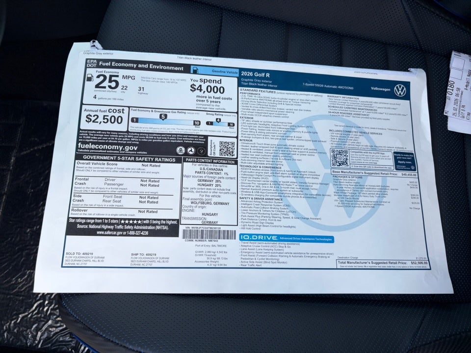 2026 Volkswagen Golf R 2.0T DSG