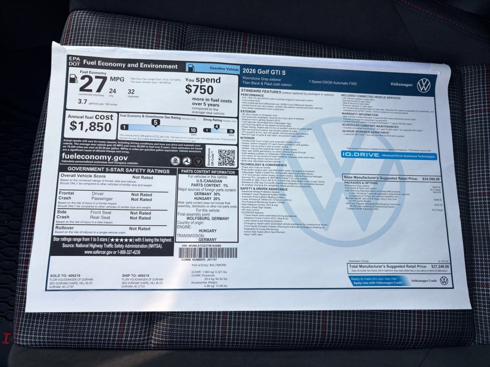 2026 Volkswagen Golf GTI S