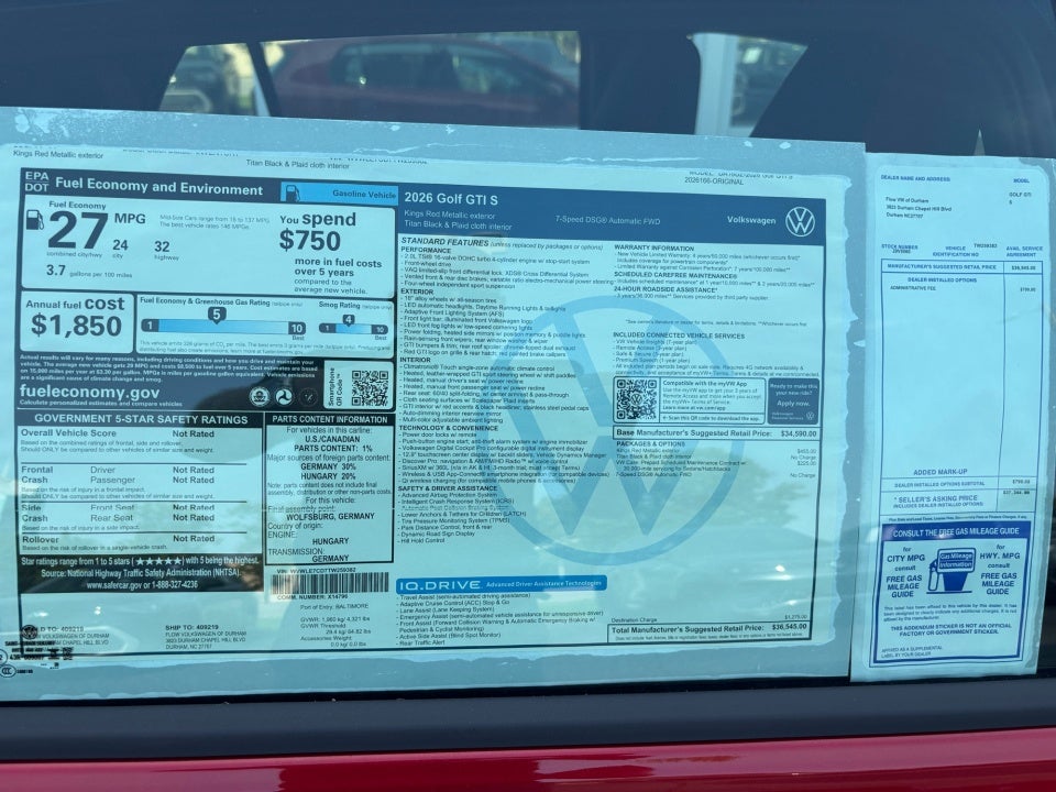 2026 Volkswagen Golf GTI S
