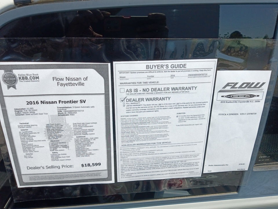 2016 Nissan Frontier SV