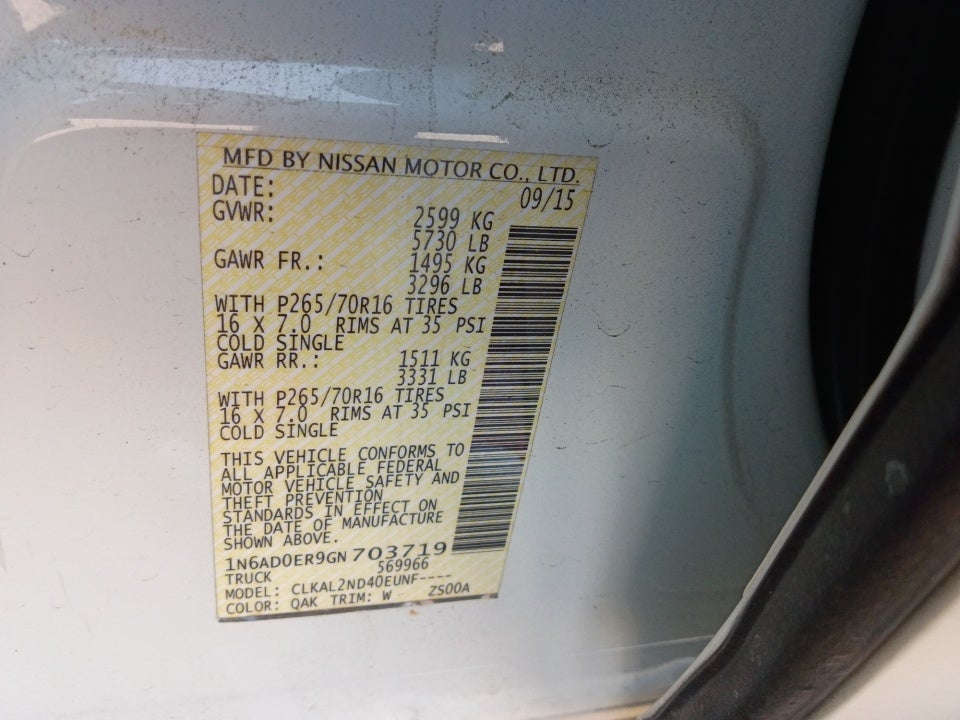 2016 Nissan Frontier SV