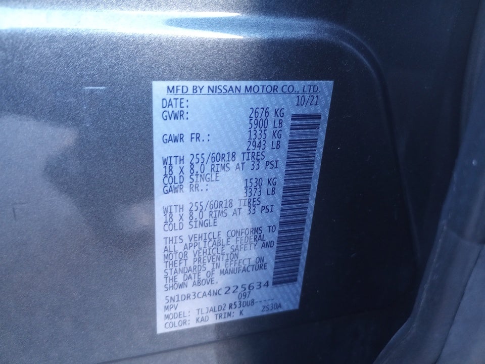 2022 Nissan Pathfinder SL 2WD