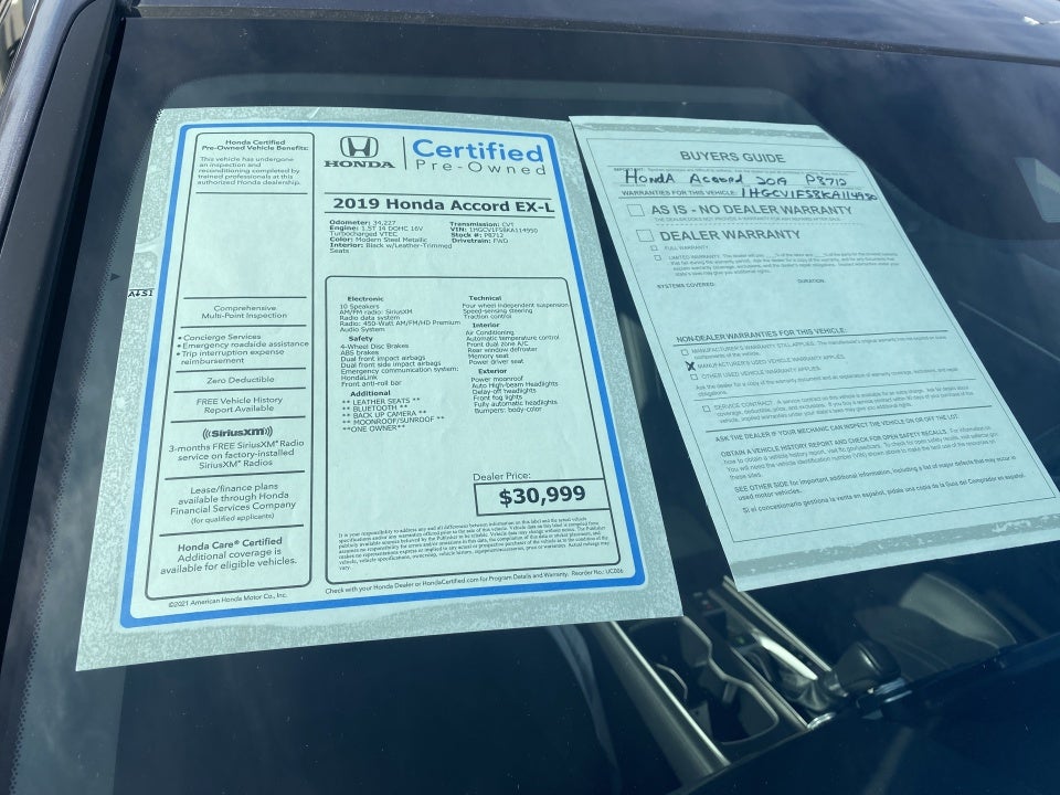 2019 Honda Accord EX-L