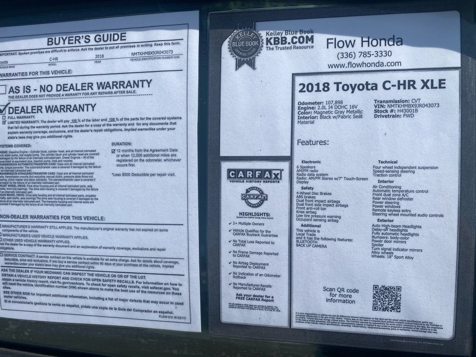 2018 Toyota C-HR XLE