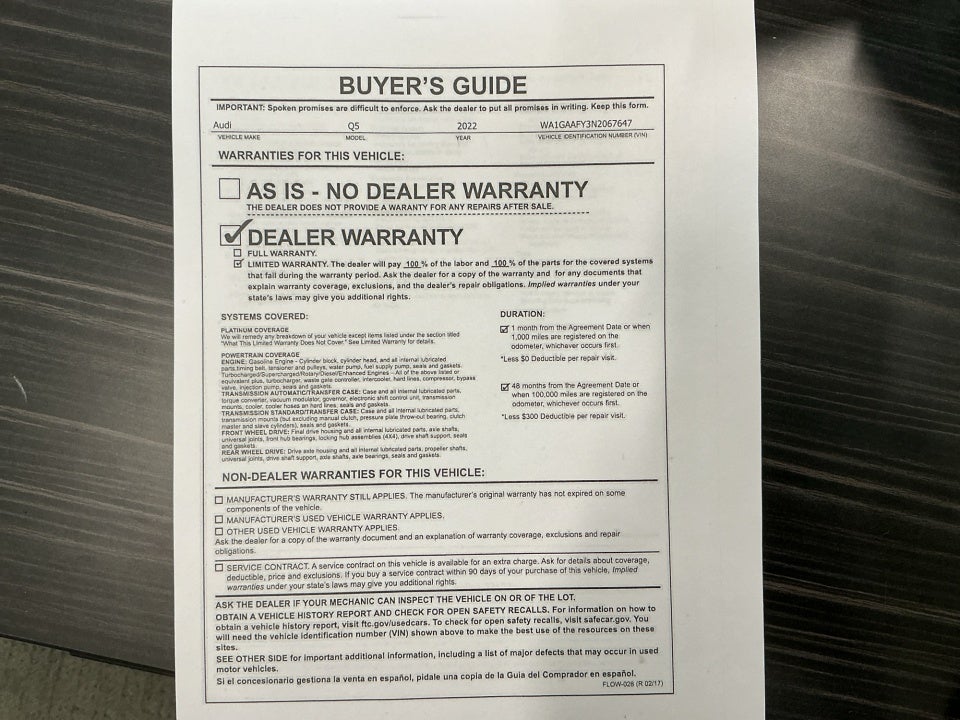 2022 Audi Q5 Premium 45 TFSI S line quattro S tronic