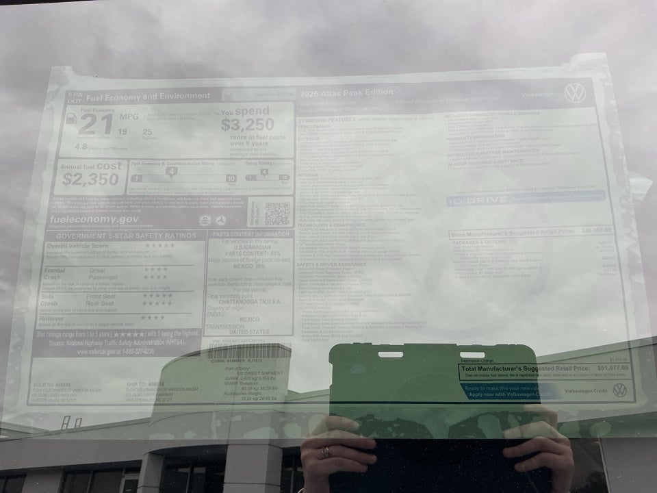 2026 Volkswagen Atlas Peak Edition