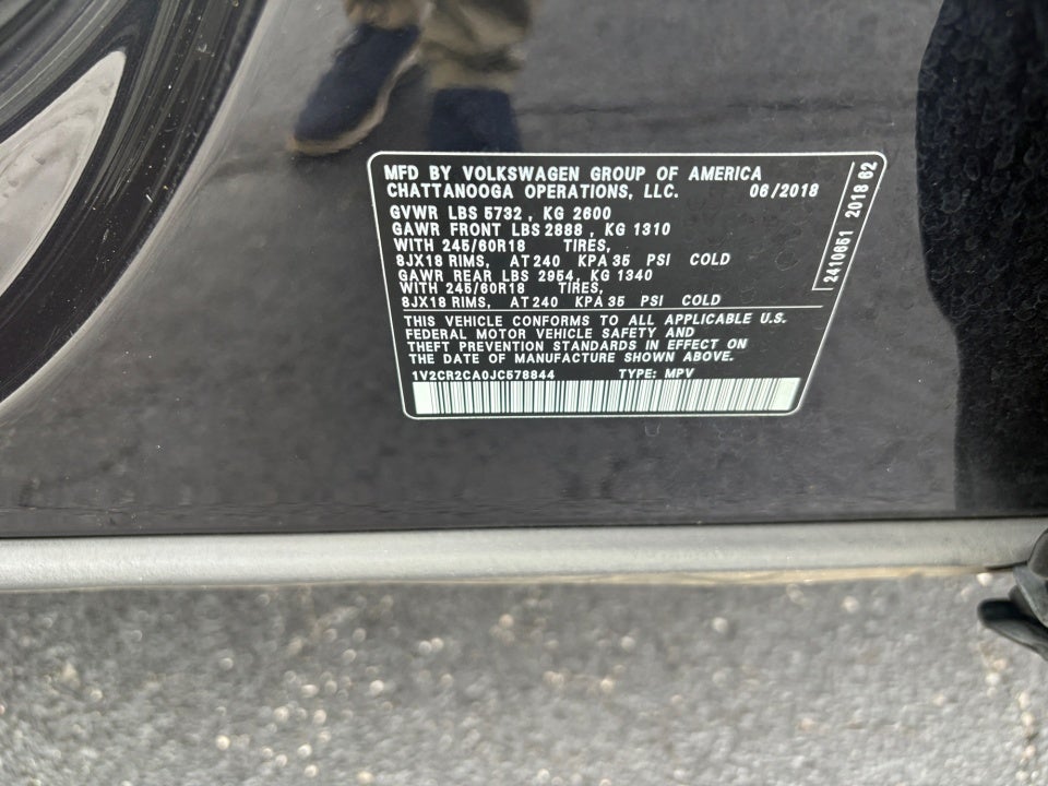 2018 Volkswagen Atlas 3.6L V6 SE