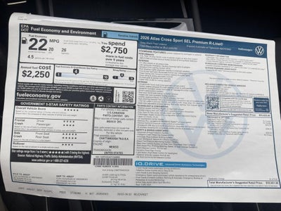 2026 Volkswagen Atlas Cross Sport 2.0T SEL Premium R-Line