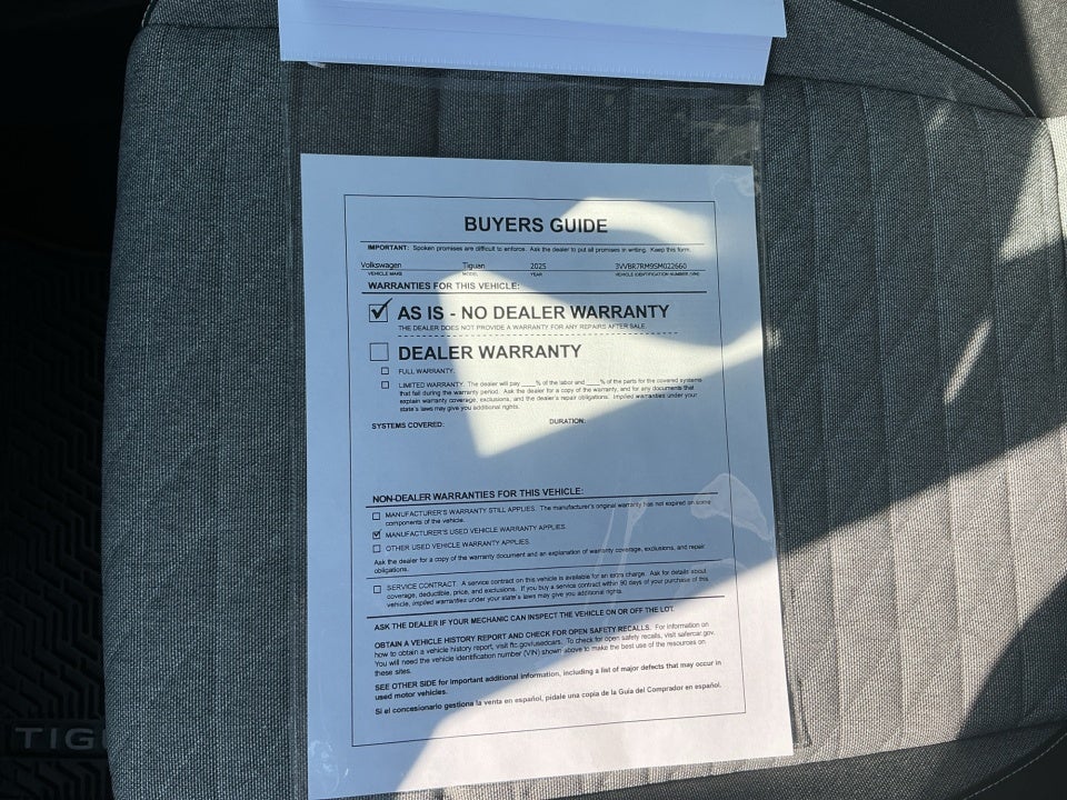 2025 Volkswagen Tiguan 2.0T S