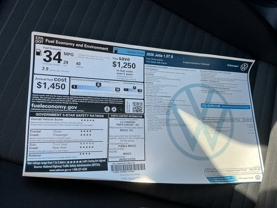 2026 Volkswagen Jetta S