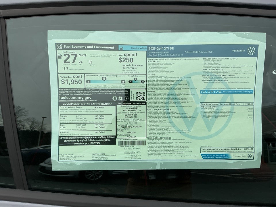 2025 Volkswagen Golf GTI 2.0T SE