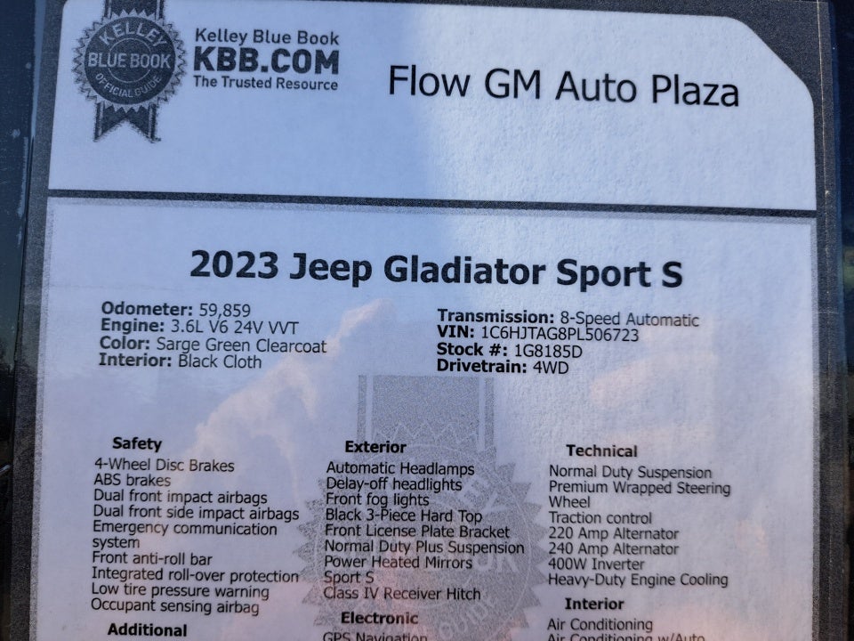 2023 Jeep Gladiator Sport S