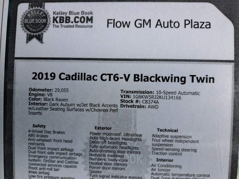 2019 Cadillac CT6-V Blackwing