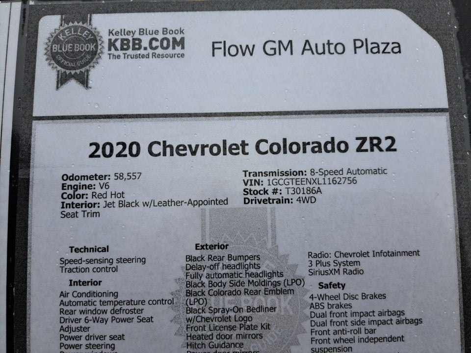 2020 Chevrolet Colorado 4WD Crew Cab Short Box ZR2
