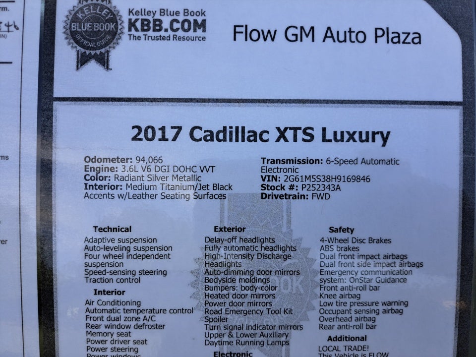 2017 Cadillac XTS Luxury