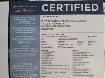 2021 Buick Encore GX Essence