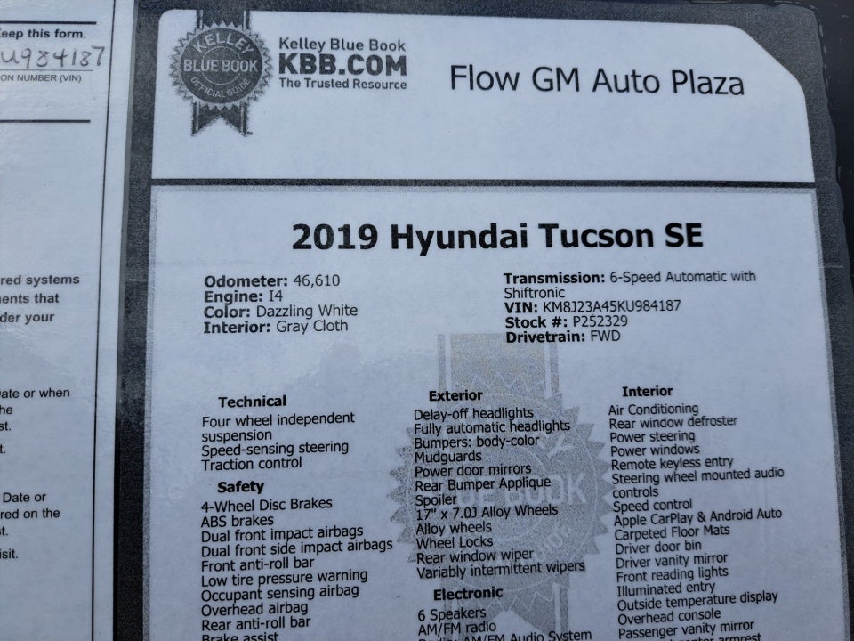 2019 Hyundai Tucson SE