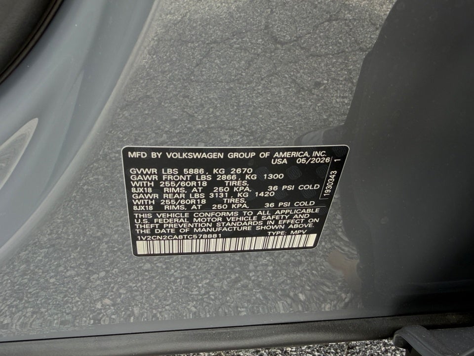 2026 Volkswagen Atlas 2.0T Peak Edition