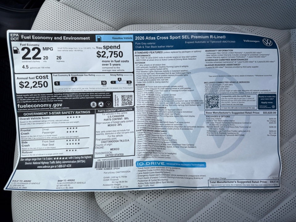 2026 Volkswagen Atlas Cross Sport SEL Premium R-Line