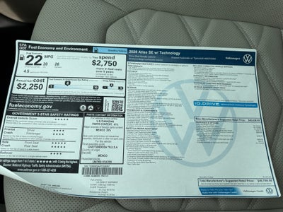 2026 Volkswagen Atlas SE with Technology