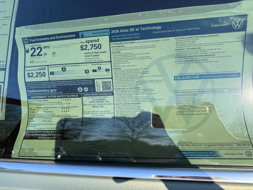 2026 Volkswagen Atlas SE with Technology