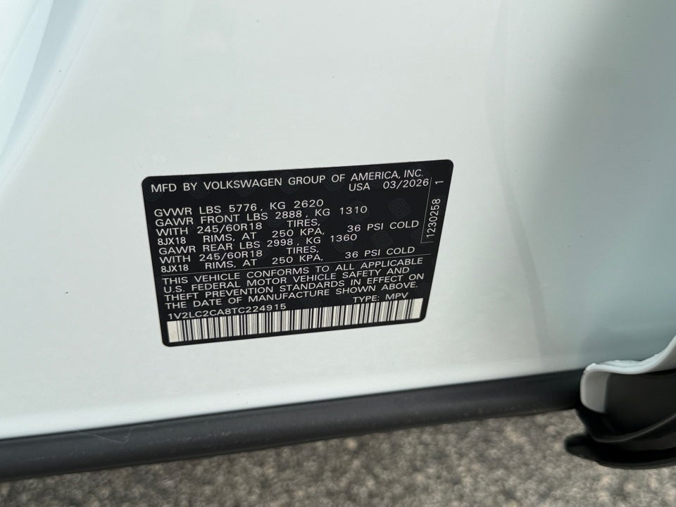 2026 Volkswagen Atlas Cross Sport SE