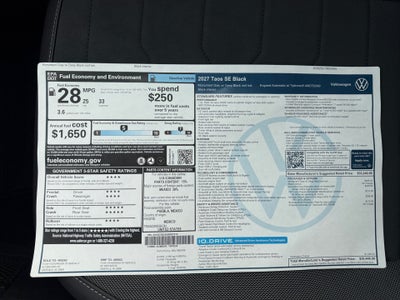 2027 Volkswagen Taos SE Black