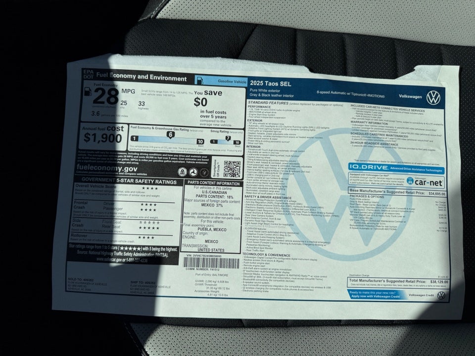 2025 Volkswagen Taos 1.5T SEL