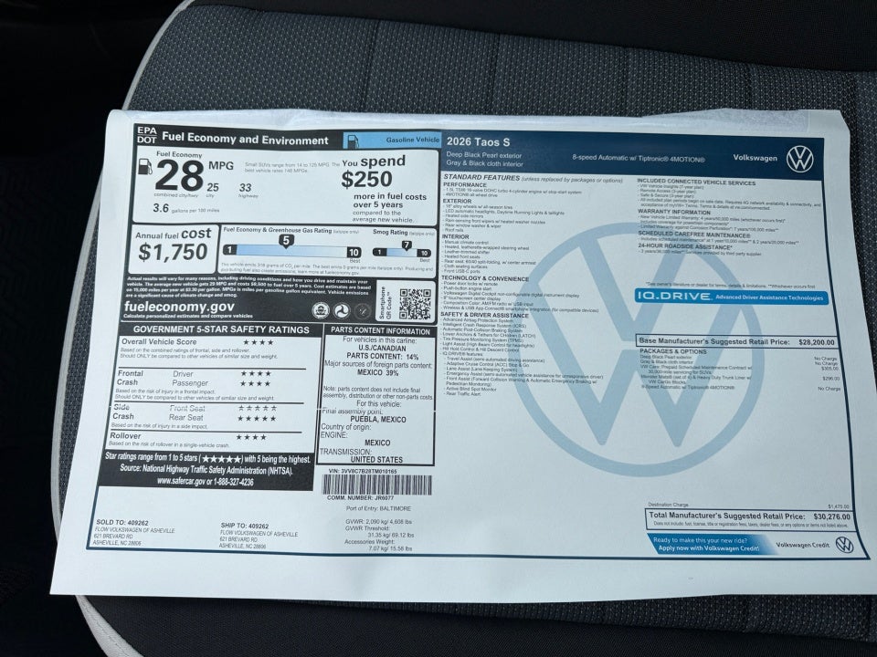 2026 Volkswagen Taos S