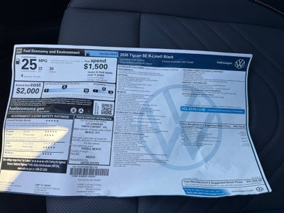2026 Volkswagen Tiguan SE R-Line Black