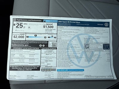 2026 Volkswagen Tiguan SE R-Line Black
