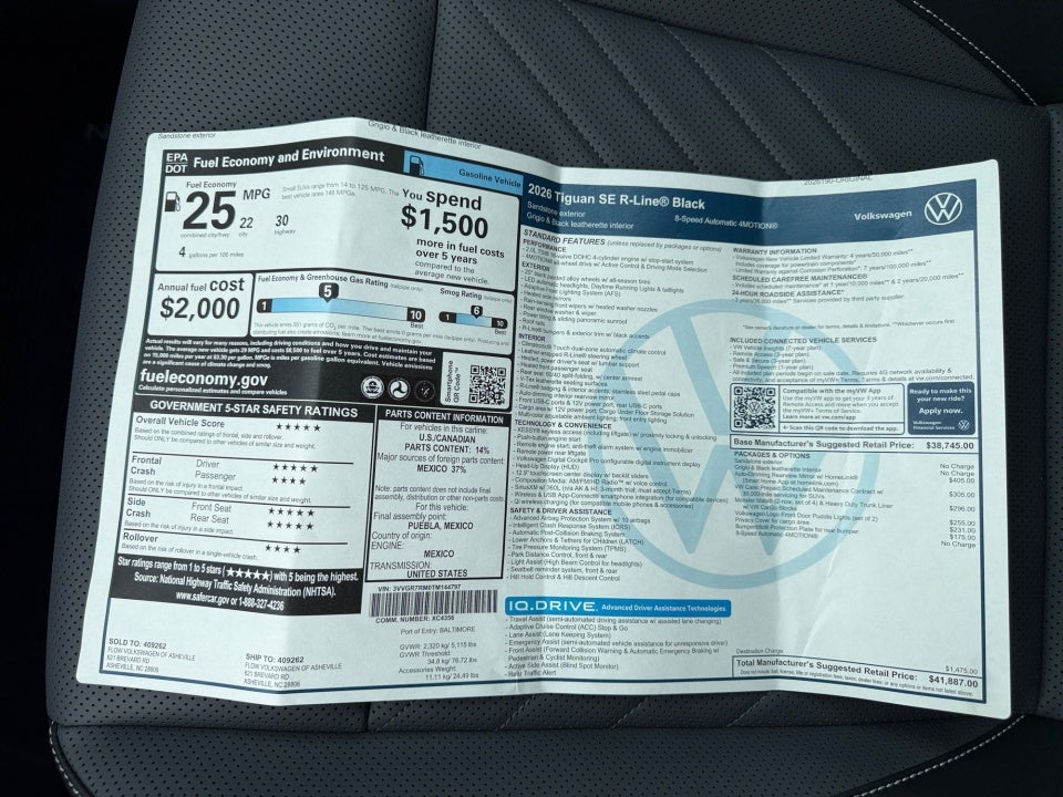 2026 Volkswagen Tiguan SE R-Line Black