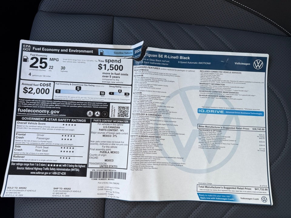 2026 Volkswagen Tiguan SE R-Line Black