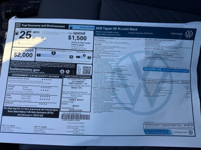 2026 Volkswagen Tiguan SE R-Line Black
