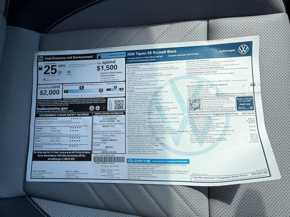 2026 Volkswagen Tiguan SE R-Line Black