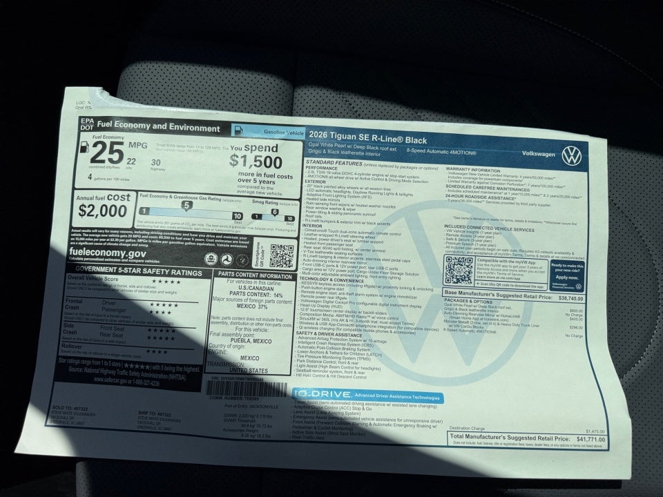 2026 Volkswagen Tiguan SE R-Line Black