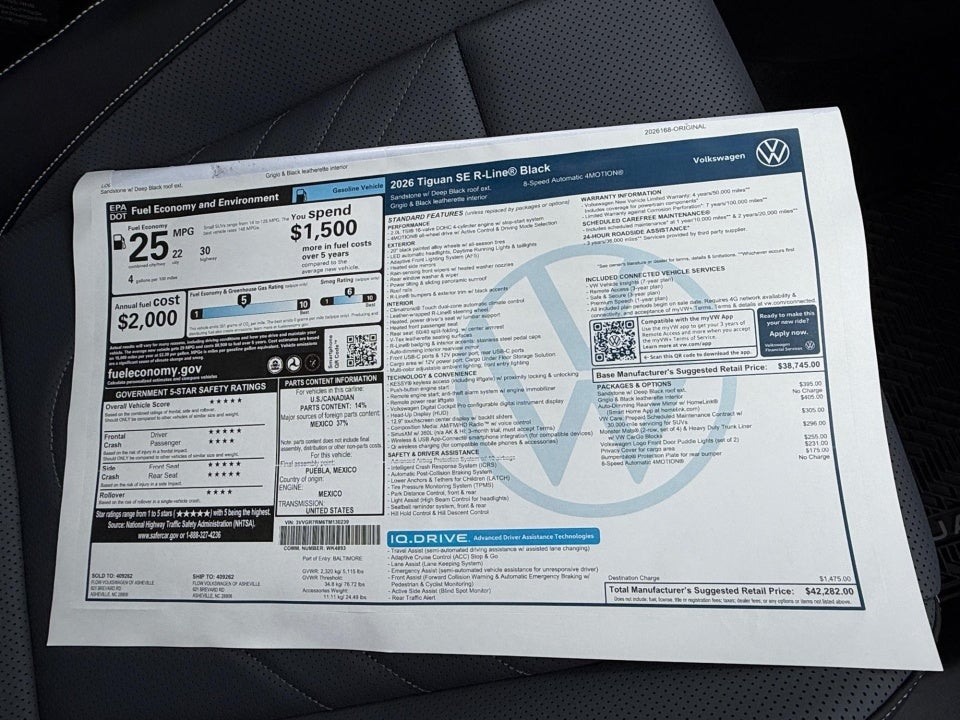 2026 Volkswagen Tiguan SE R-Line Black