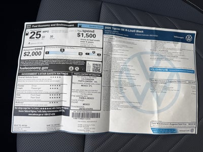 2026 Volkswagen Tiguan SE R-Line Black