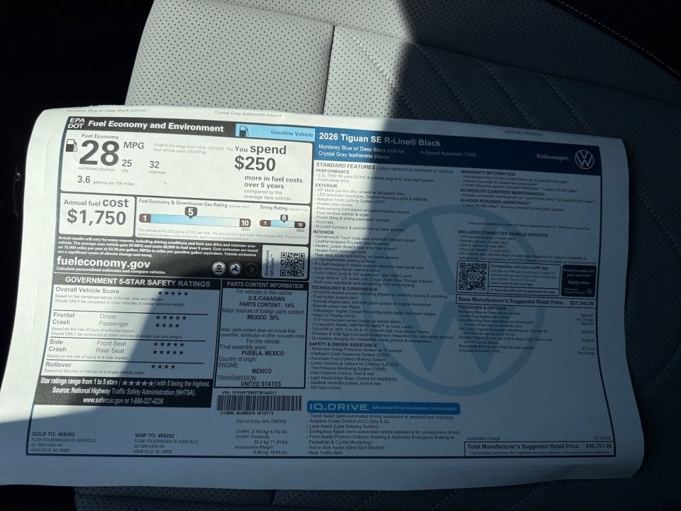 2026 Volkswagen Tiguan SE R-Line Black