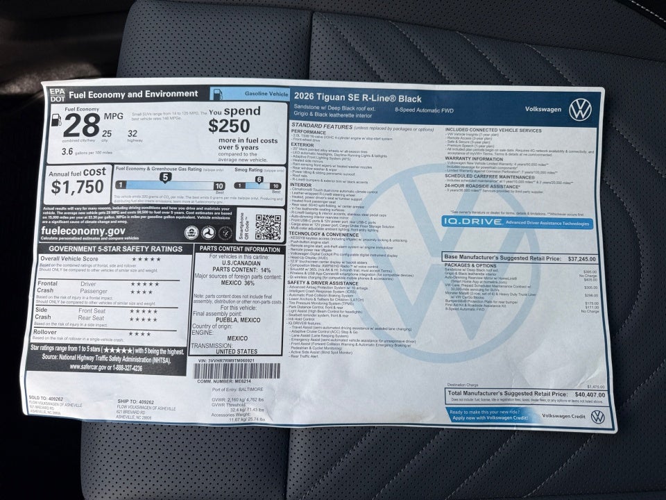 2026 Volkswagen Tiguan SE R-Line Black