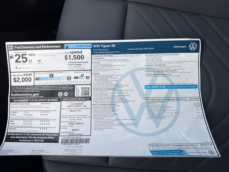 2026 Volkswagen Tiguan SE