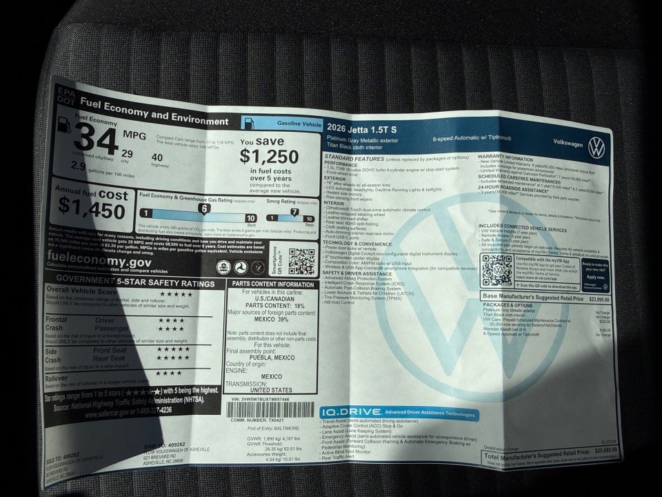 2026 Volkswagen Jetta S